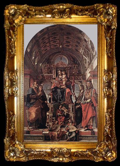 framed  MONTAGNA, Bartolomeo Madonna and Child Enthroned with Saints sg, ta009-2